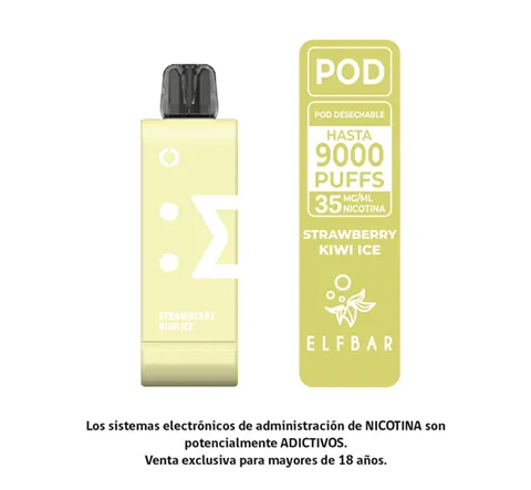 Pod Recarga 9000 Puff Strawberry Kiwi Ice Elfbar 2.webp