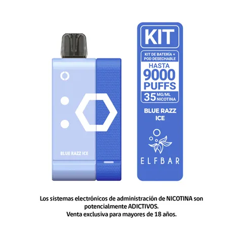 Vaporizador 9000 Puff Blue Razz Ice Elfbar 2.webp