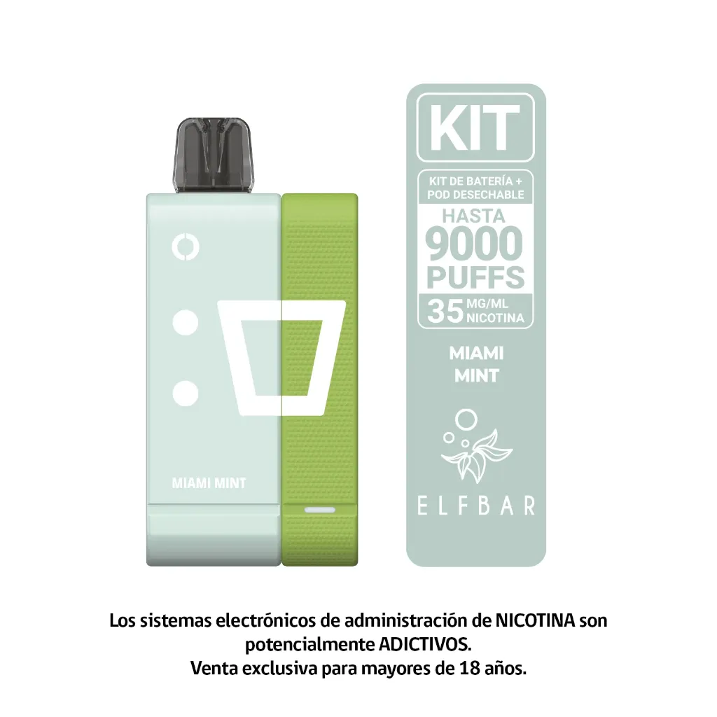 Vaporizador 9000 Puff Miami Mint Elfbar.webp