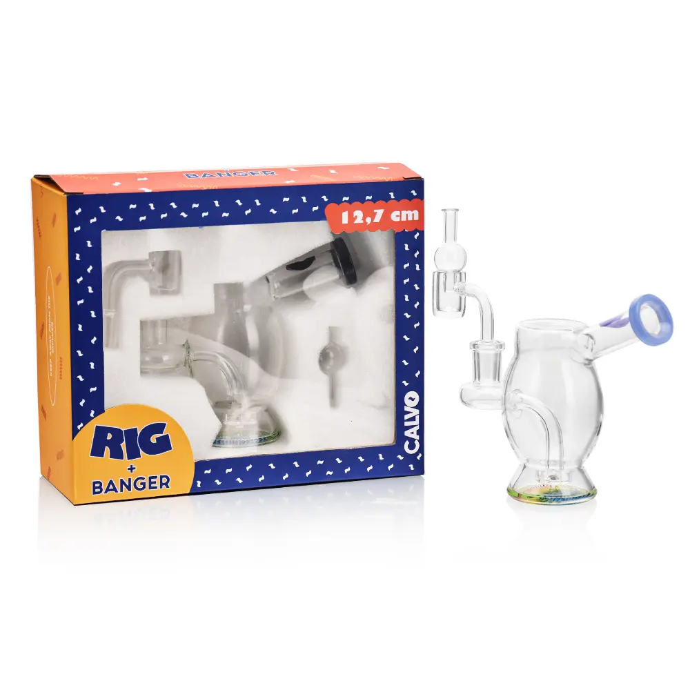 Wax Kit Bubble Rig + Banger + Cap Black Calvo Glass 4.webp