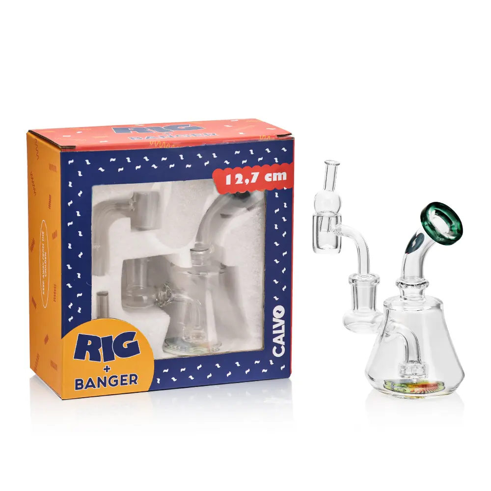 Wax Kit Dab Rig + Banger + Cap Black Calvo Glass 3.webp