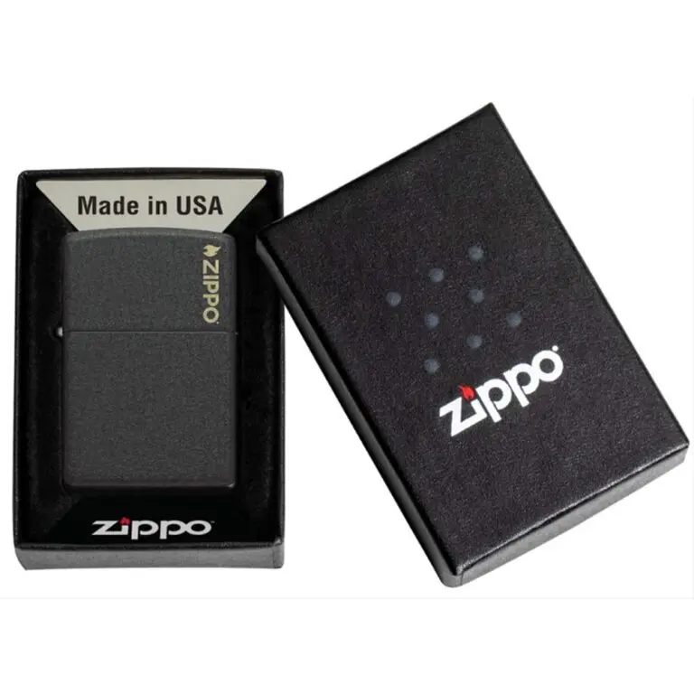 Encendedor Classic Black Crackle Logo Zippo 3.webp