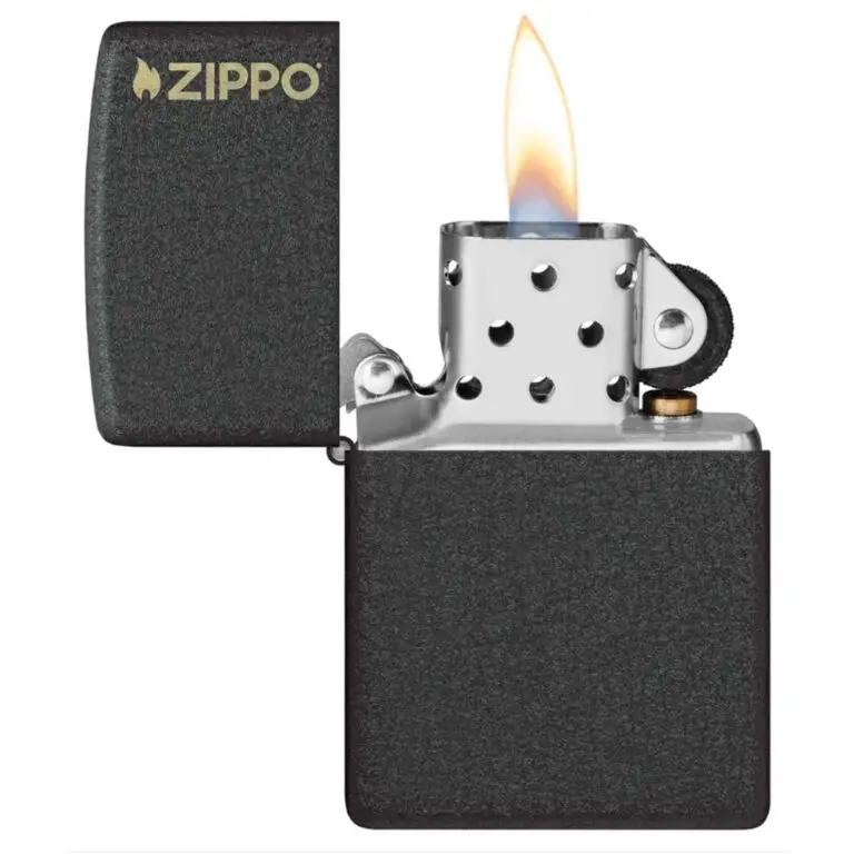 Encendedor Classic Black Crackle Logo Zippo 2.webp