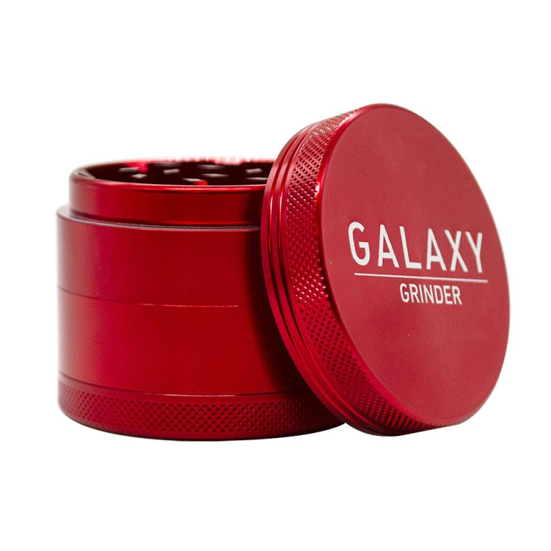 Moledor Aluminio Red 4 Partes 63mm Galaxy
