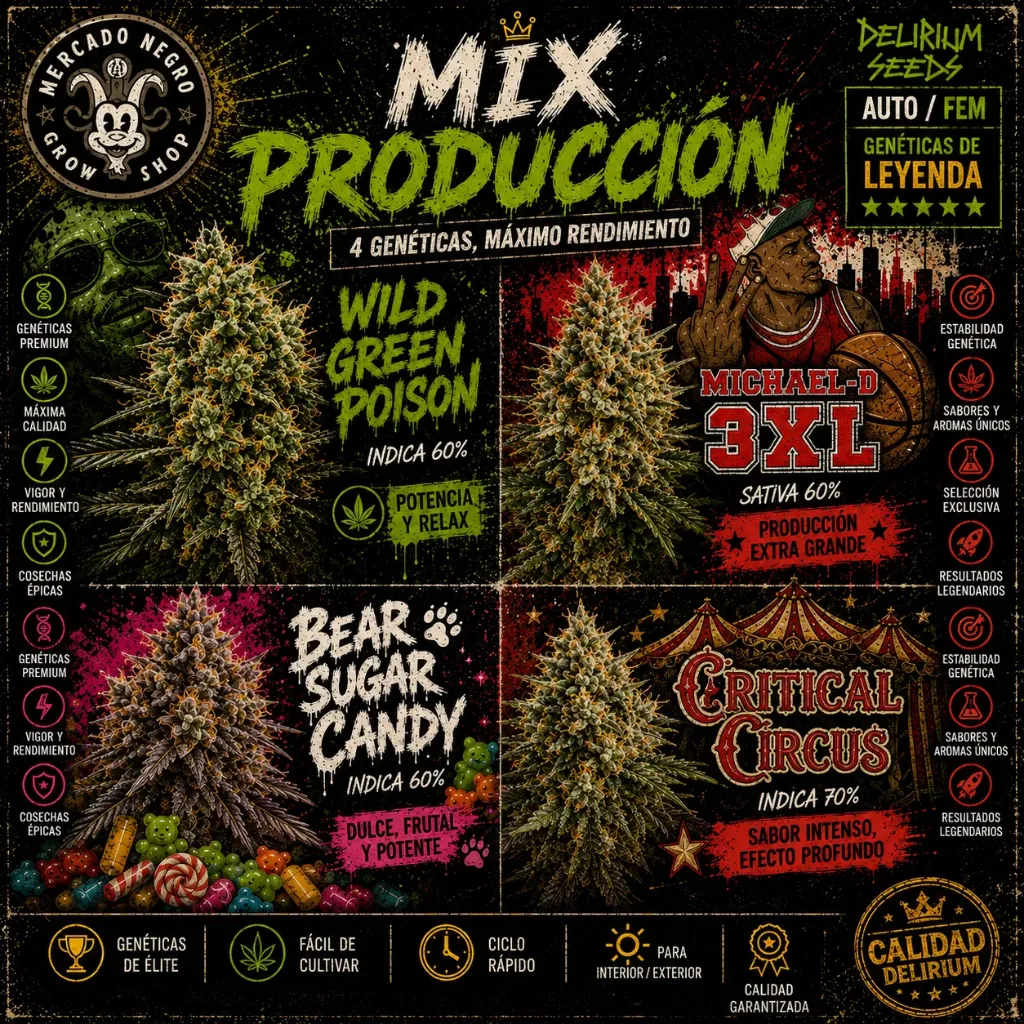 Mix Producción Fem 4 Semillas Delirium Seeds