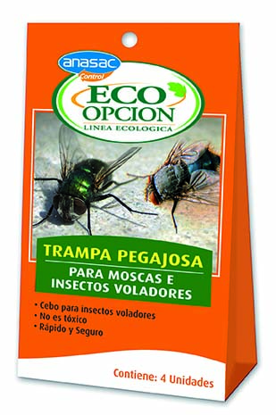 Trampa Pegajosa Insectos Voladores 4u Anasac