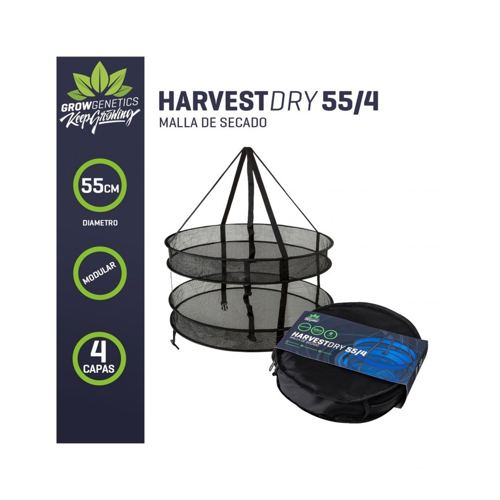 Malla Secado Dry Harvest 55cm 4 Niveles Grow Genetics