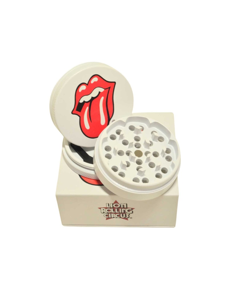 Moledor de Cerámica 3 partes 60mm Lion Rolling Circus Rolling Stones White