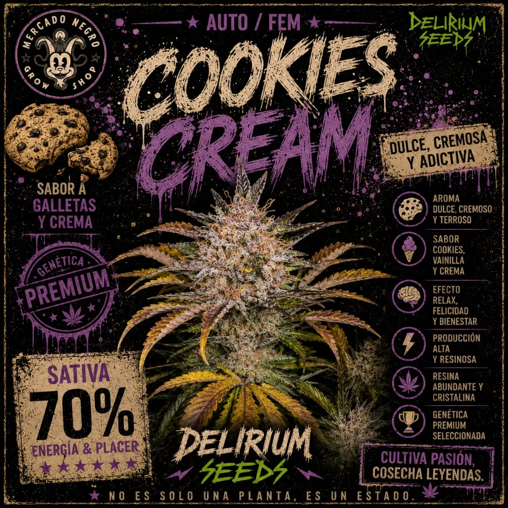 Cookies Cream Auto 4 Semillas Delirium Seeds