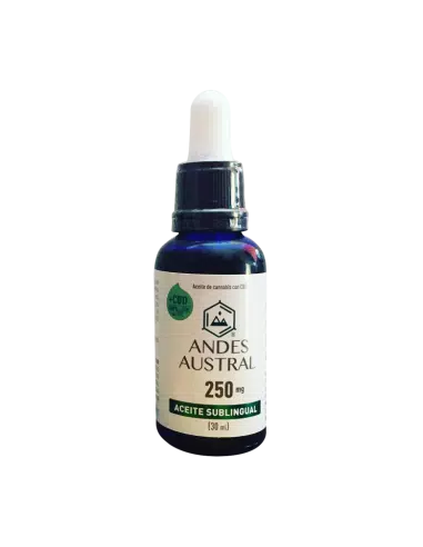 Aceite CBD Medicinal Sublingual 250mg en 30ml Andes Austral