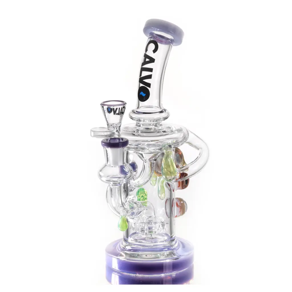 Big Eye Recycler Purple Calvo Glass