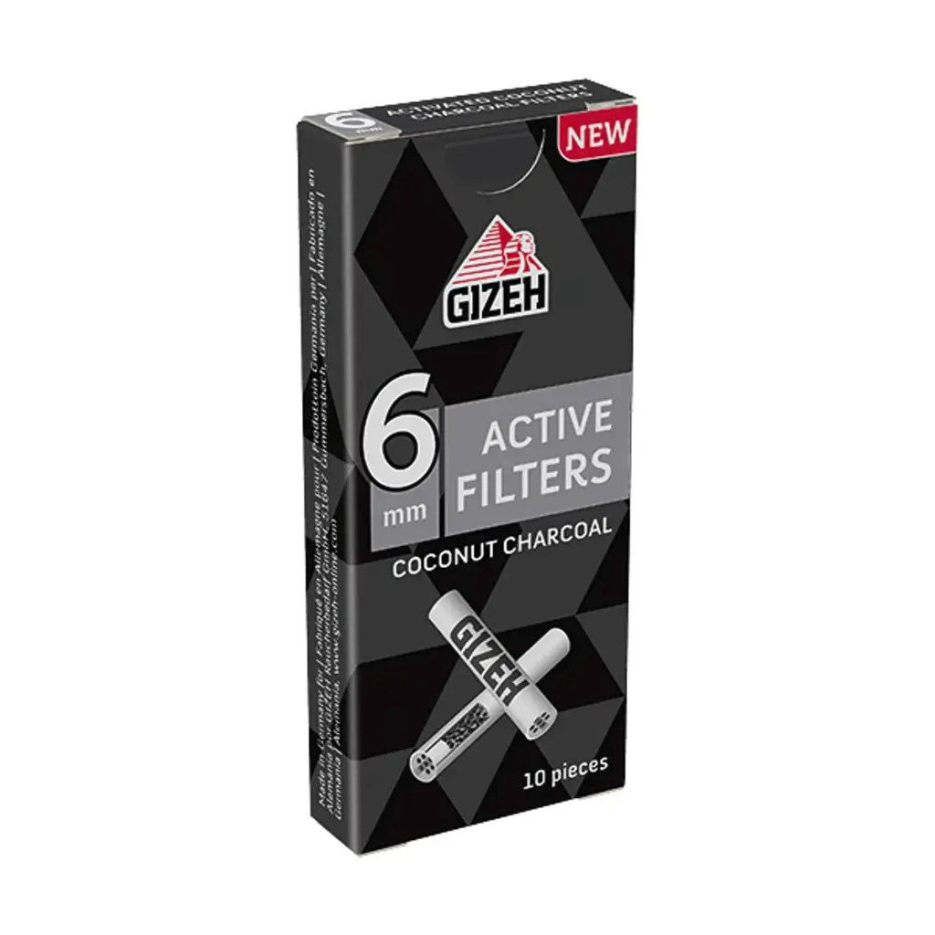Filtro Carbón Activado 6mm 10u Gizeh