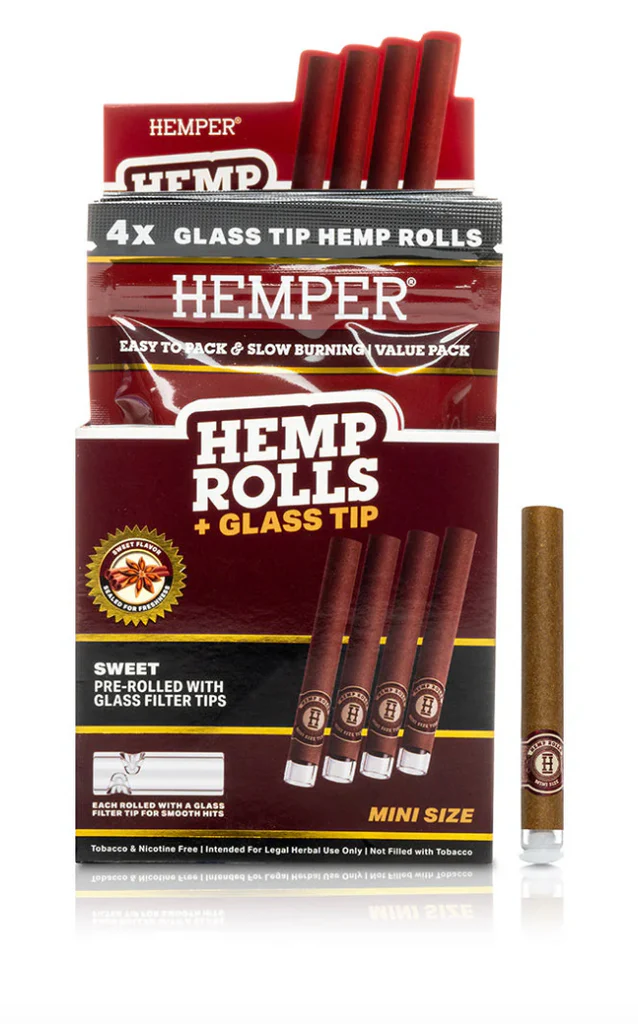 Blunt Hemp Rolls + Glass Tips Sweet 4u Hemper