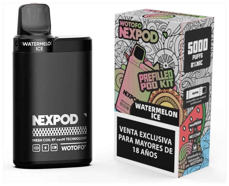 Vaporizador NexPod Pro 5000 Puff Watermelon Ice Wotofo