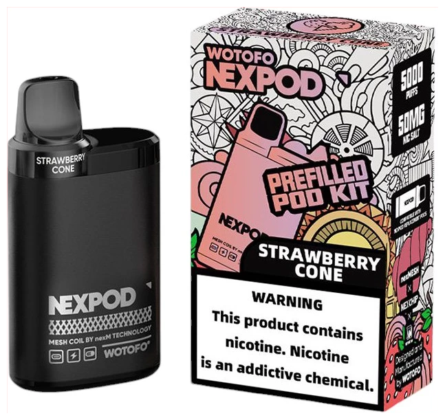Vaporizador NexPod Pro 5000 Puff Strawberry Cone Wotofo