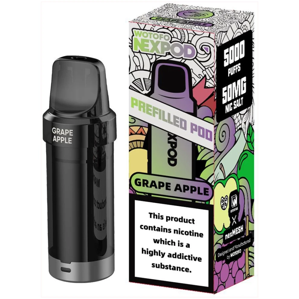 Recarga Vaporizador NexPod 5000 Puff Grape Apple Wotofo