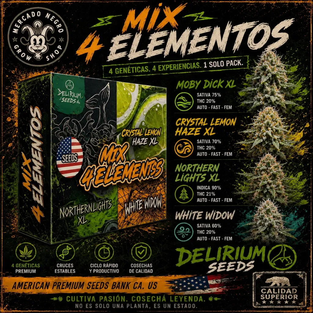 Mix 4 Elements Auto 4 Semillas Delirium Seeds