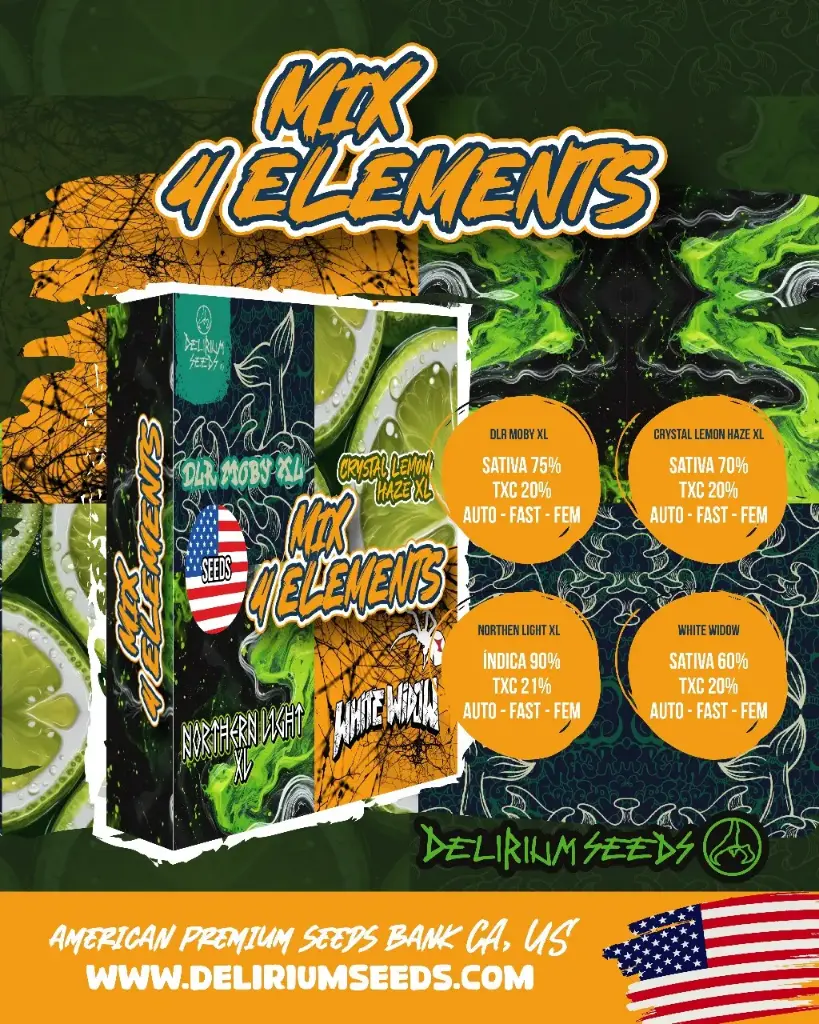 Mix 4 Elements Auto 8 Semillas Delirium Seeds