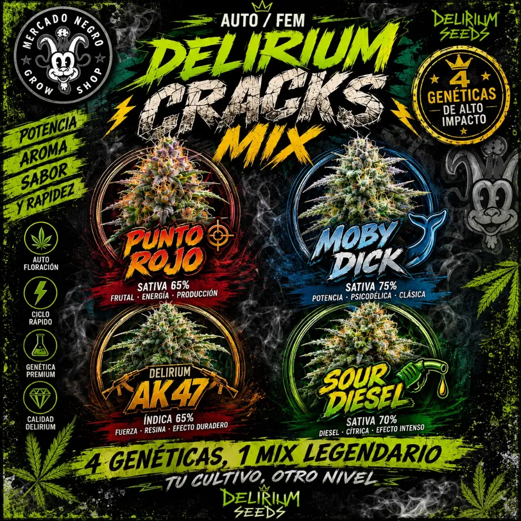 Mix Delirium Cracks Fem 4 Semillas Delirium Seeds