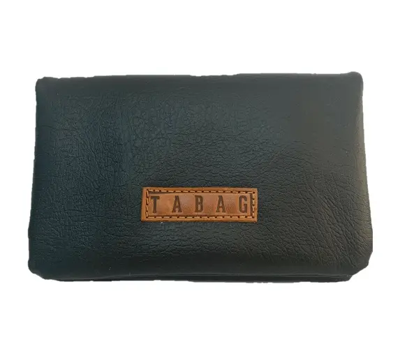 Tabaquera Grande Eco Cuero Negra Tabag