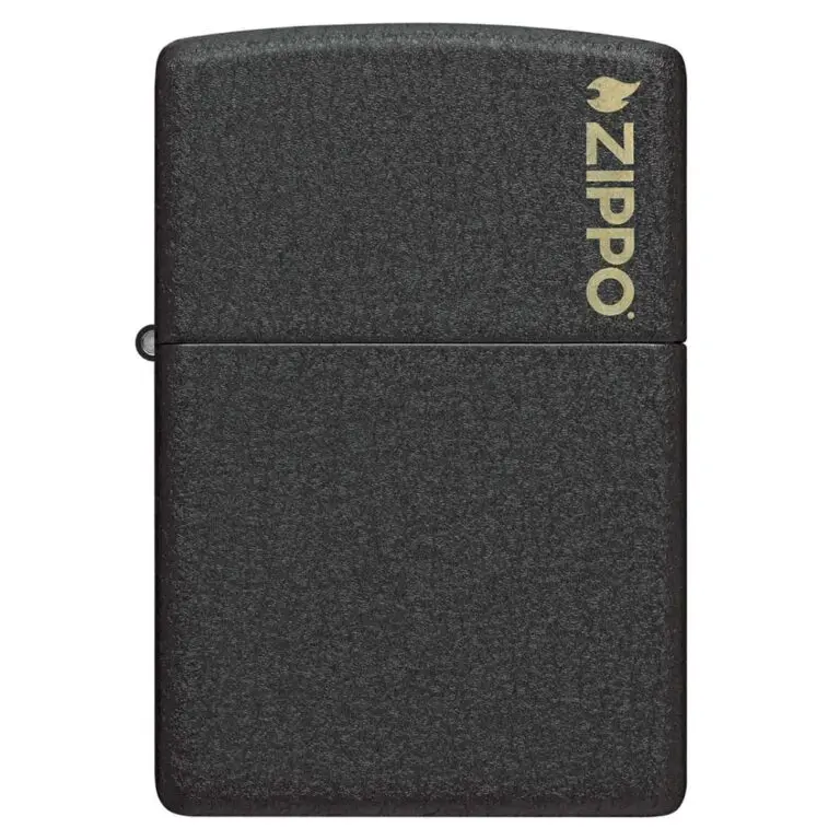 Encendedor Classic Black Crackle Logo Zippo