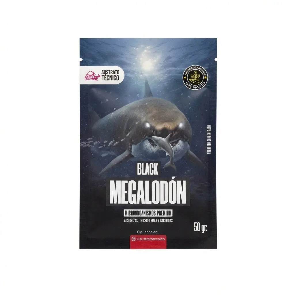 Black Megalodon Micro Organismos Premium 50g Sustrato Tecnico