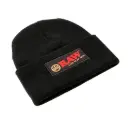 Gorro de Lana Negro con Parche Raw