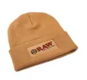 Gorro de Lana Beige con Parche Raw
