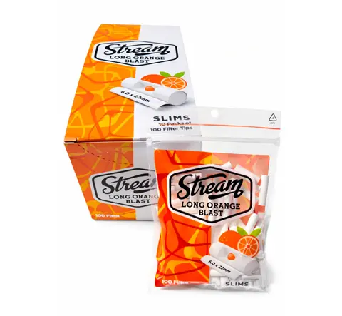 Filtro Long Click Naranja 100u Stream