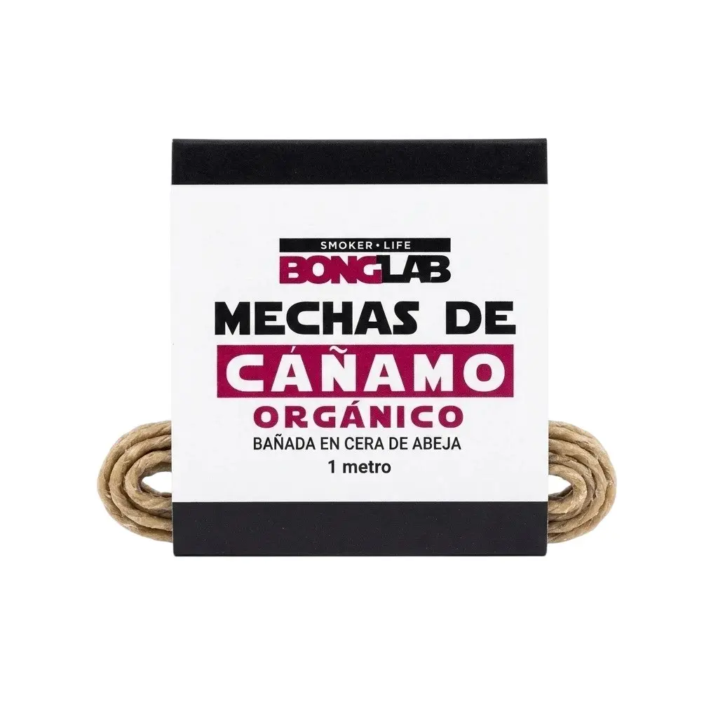 Mecha de Cañamo Organico 1mt Bonglab