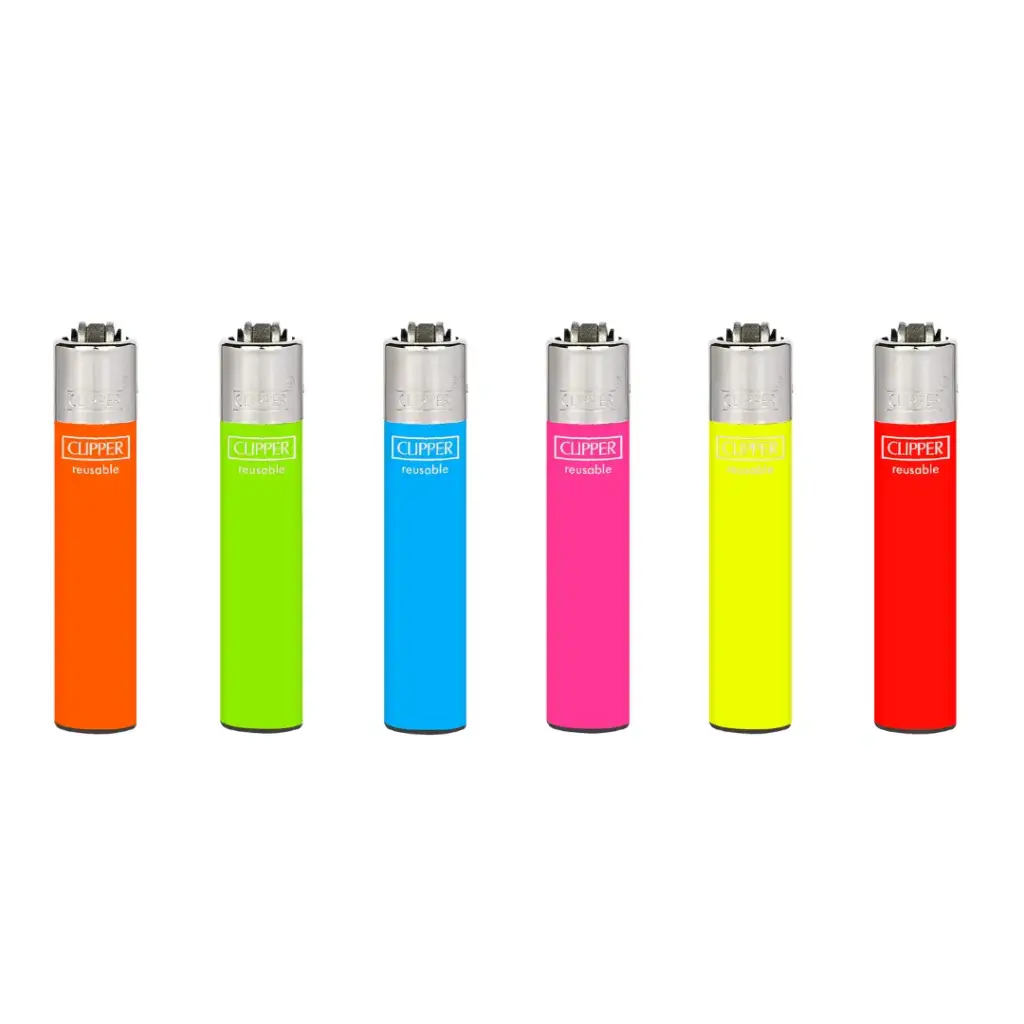 Encendedor Clipper Slim Solid Fluor