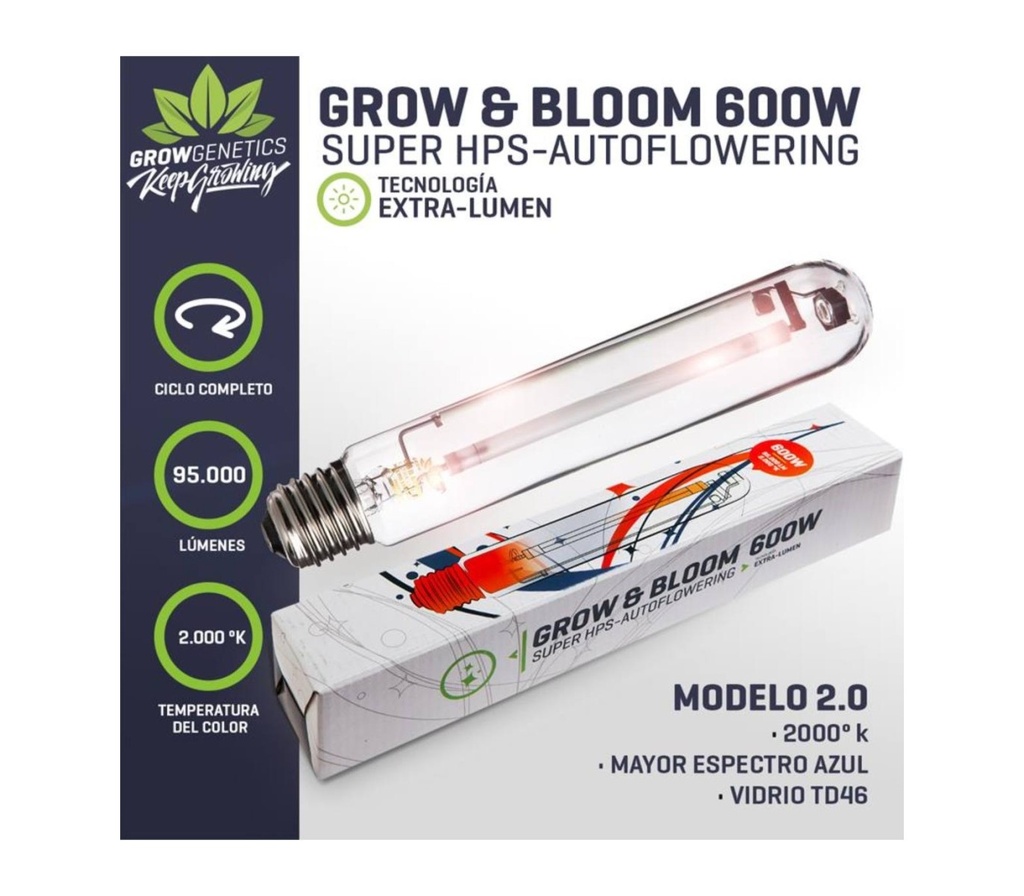Ampolleta Grow & Flo 600w Grow Genetics