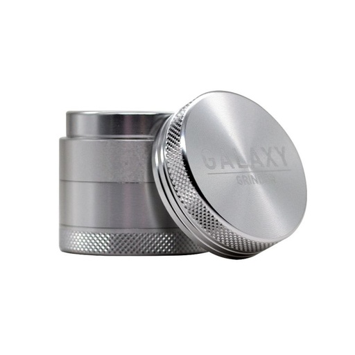 Moledor Aluminio Silver 4 Partes 38mm Galaxy