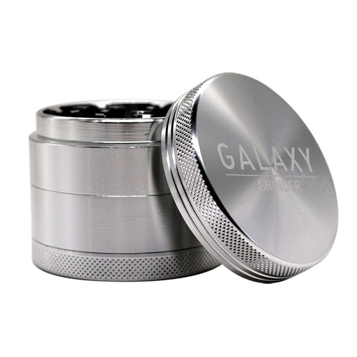 Moledor Aluminio Silver 4 Partes 63mm Galaxy