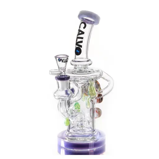 Big Eye Recycler Purple Calvo Glass