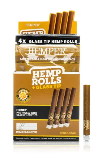 Blunt Hemp Rolls + Glass Tips Honey 4u Hemper