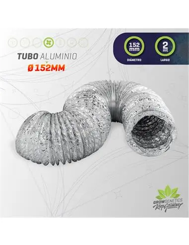 Ducto Aluminio 152mm x 2mt Grow Genetics