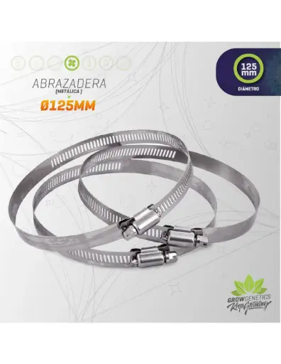 Abrazadera Metálica 125mm Grow Genetics