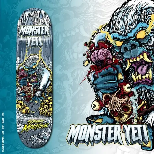 Tabla Skate Monster Yeti 7.75 Strain Machine