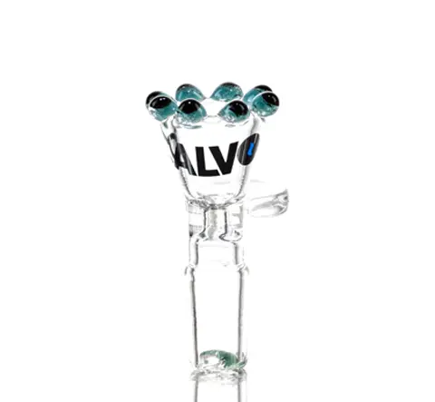 Quemador Bong Perlas Teal 14mm Calvo Glass