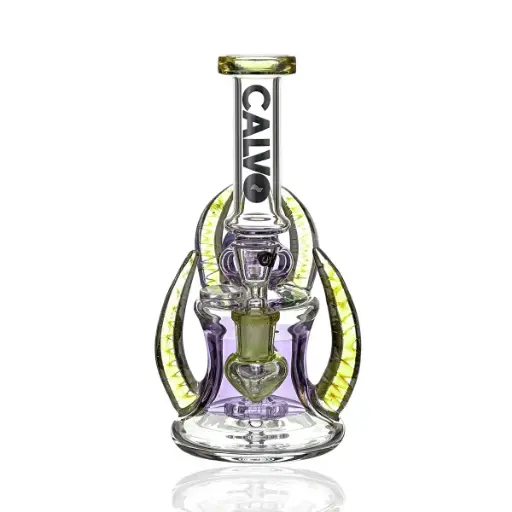 Four Horn Rig Purple Calvo Glass