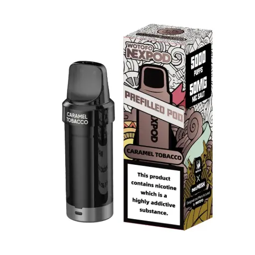 Recarga Vaporizador NexPod 5000 Puff Caramel Tobacco Wotofo