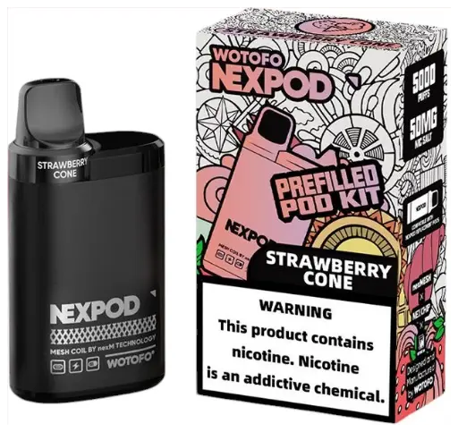 Vaporizador NexPod Pro 5000 Puff Strawberry Cone Wotofo