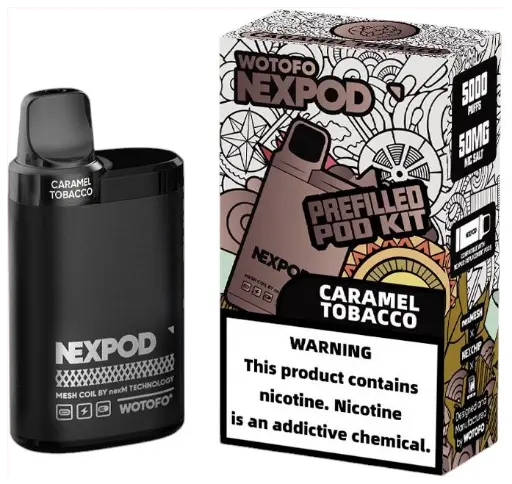 Vaporizador NexPod Pro 5000 Puff Caramel Tobacco Wotofo