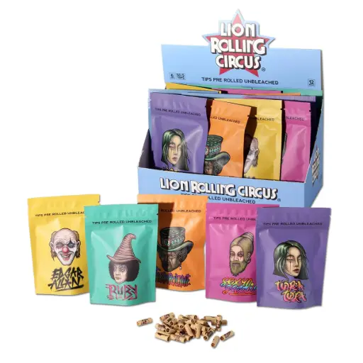 Tips Preenrolados 55u Lion Rolling Circus