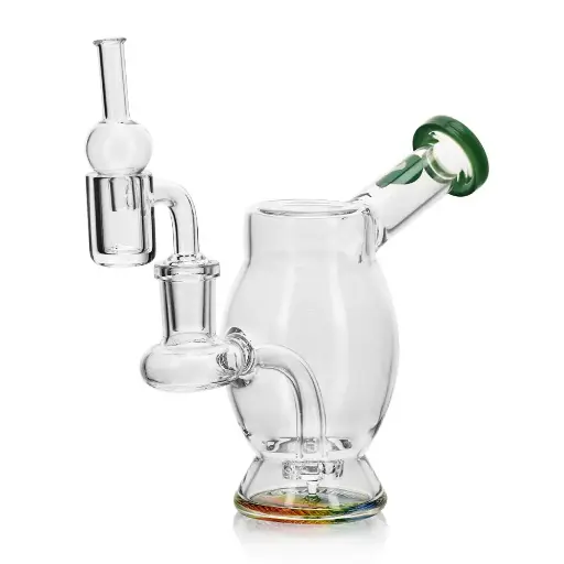 Wax Kit Bubble Rig + Banger + Cap Green Calvo Glass