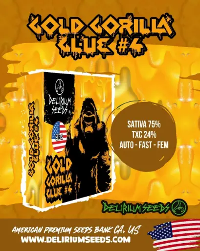Gold Gorilla Glue #4 Fem 1 Semillas Delirium Seeds