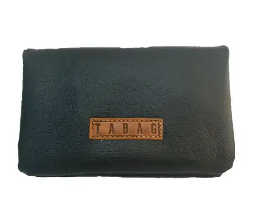 Tabaquera Grande Eco Cuero Negra Tabag
