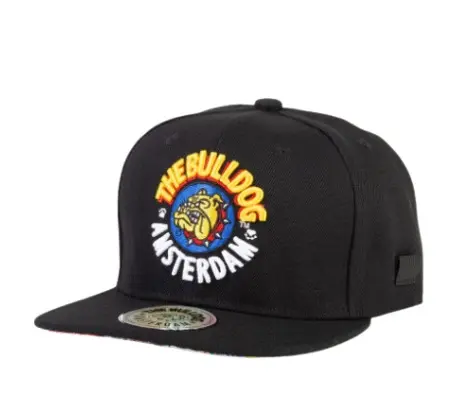 Jockey Snap Bordado Negro Bulldog