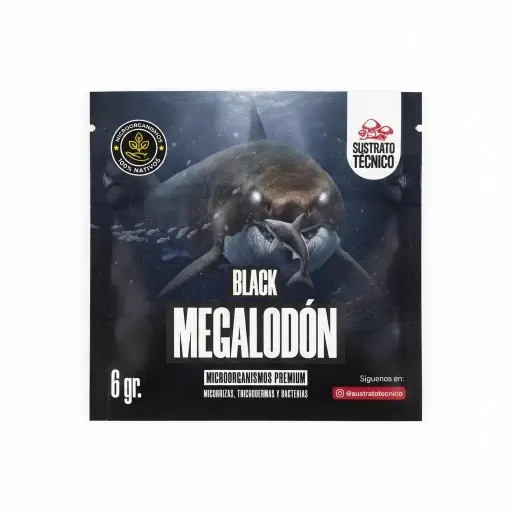 Black Megalodon Micro Organismos Premium 6g Sustrato Tecnico